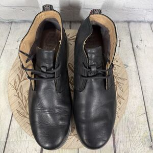 Ugg Freamon Chukka Boots Men Size 12 Leather Black Lace Waterproof Shoes